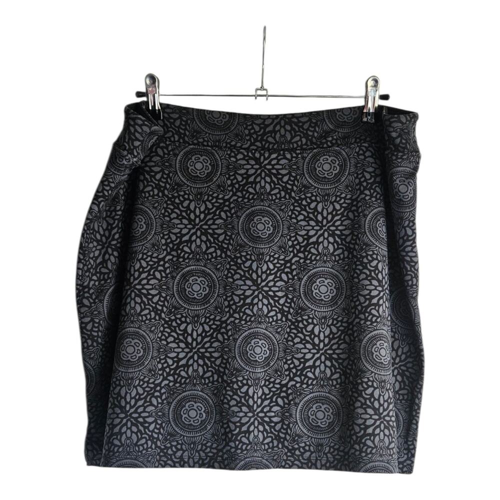 Tranquility Womens Skort XXL Black Gray Geometric Pull On Athletic Stretch - Picture 2 of 7